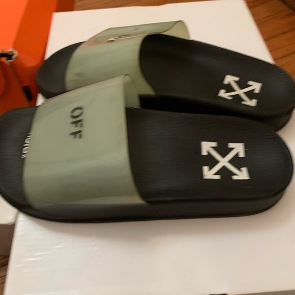Off White Pool Sliders Slipper Slides - Picture 4 of 5